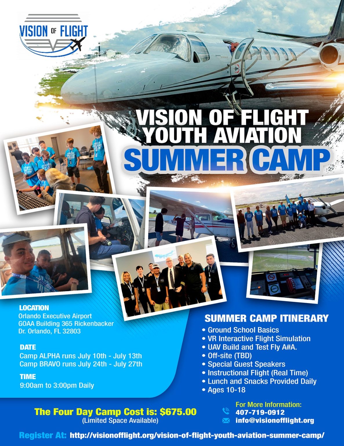 Vision of Flight Youth Aviation Summer Camp Vision of Flight